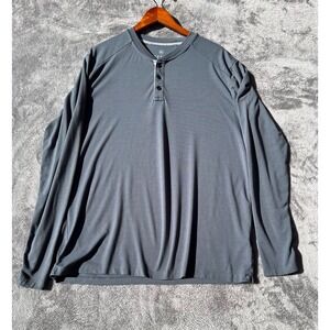 Free Fly Shirt Mens XL Gray Bamboo Flex Henley Performance Long Sleeve